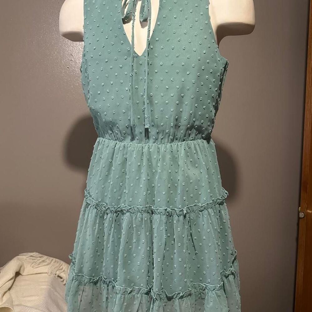 Speechless Women's Green and Blue Dress
